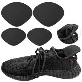 Hadwoer Reparación de agujeros para zapatos deportivos, insertos de parche para evitar el desgaste del talón, uno grande y uno pequeño, 2 pares, Negro, Universal