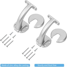 PICESA 3FT Modern Aluminum Handrail Set, handrails for Indoor Stairs,Deck,Slope, Wall Mounted Staircase handrails, Zink Alloy Brackets Included,Rust Free. (Anodized Silver, 3 FT)