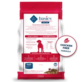 Blue Buffalo Basics Adult Dry Dog Food, Skin & Stomach Care, Limited Ingredient Diet for Dogs, Salmon Recipe, 24-lb. Bag