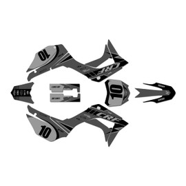 Kalair GFX Graphics Kit for Honda CRF 110F (2019-2024) SPEED Series Smoke 09 Mil - Dirt bike Custom Racing Graphics Decals Stickers Kit, no-plastics