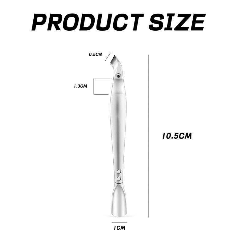 Professional 2-in-1 Mini Cuticle Nipper with Pusher Stainless Steel Nail