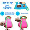 Flatbox 2-in-1 Insulated Lunch Bag & Placemat, Dark Blue/Light Blue/Red