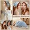 2 Pcs Head Scarf Triangle, Cute Lace Stylish Kerchief Polyester