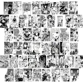 ZPPLD 50pcs Anime Wall Collage Kit,Manga Posters,Anime Collage Kit for Wall Aesthetic,Anime Poster,Anime Posters Dorm Decor Photo Collection Bedroom Decor for Anime Lovers (F)