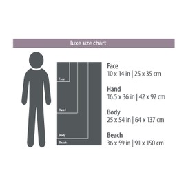 PackTowl Luxe Quick Dry Microfiber Towel for Beach and Travel, Deep Sea, Hand - 16.5 x 36 Inch