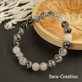 Black Rutile Bracelets Bead Bracelet - Adjustable Natural Gemstone Stone Bracelets - Healing Bracelet For Girl Women Men