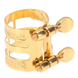 Kisangel 1PC Embossed Alto Saxophone Head Card Durable Flute Head Clip for Beginners Elegant Design for Enhanced Sound Quality and Performance Stability