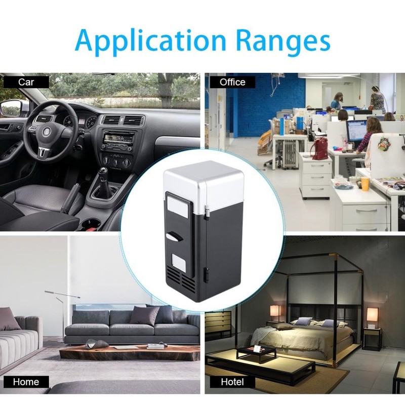 TOPINCN Mini USB Refrigerator Cooler Beverage Drink Cans Refrigerator and