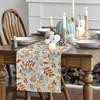 Artoid Mode Beige Eucalyptus Leaves Fall Table Runner, Seasonal Autumn