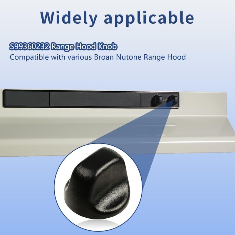 Reyhoar Upgraded 2Pcs S99360232 Range Hood Knob, S600348 Vent Hood