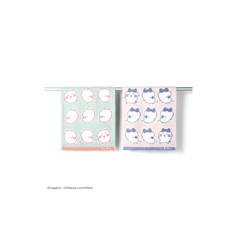 Chiikawa Ye Face Towel, Green, Chiikawa, Gauze Pile, 41-1232150, Approx.
