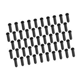 BULLSPANN 50pcs 12x4mm Inner Diameter 2mm Bike Shifter Brake Gear Inner Cable Cap End Tip Crimp Black