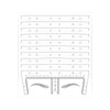 100PCS Eyebrow Ruler Stencils Clear Scale Transparent Adhesive Eyebrow Designer