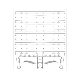 100PCS Eyebrow Ruler Stencils Clear Scale Transparent Adhesive Eyebrow Designer Tools for Makeup