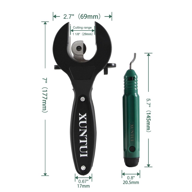 XUNTUI One-Hand Ratcheting Tube Cutter for Tight Spaces - Adjustable