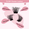 Lash Clusters, PRO, 72 Pcs Individual Cluster Lashes 3D Effect