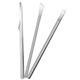 NOLITOY Professional Pedicure Set 3pcs Stainless Steel Nail Trimming Kit for Toenail and Callus Removal Includes Cuticle Tool Portable Foot Care for Men and Women