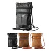 Genuine Soft Leather Neck Passport Holder/Pouch and Purse (Brown)