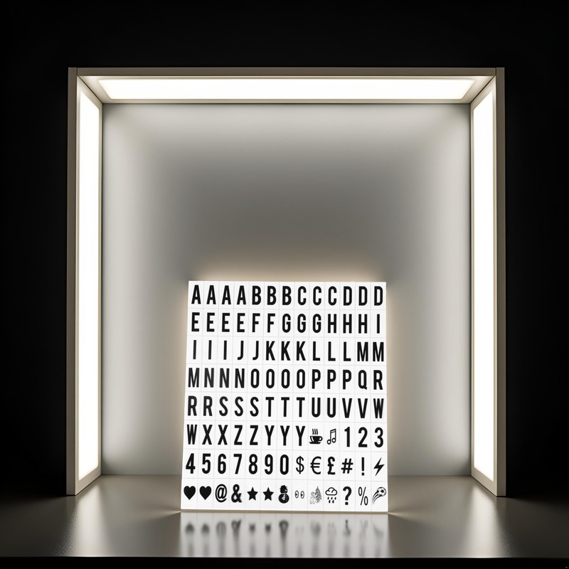 A Set 104Pcs Black Cinematic Lightbox Replacement Letters & Numbers