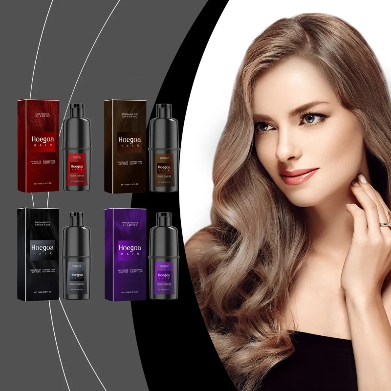 Shampoo Tinte Cabello Hoegoa Color Rojo 100ml