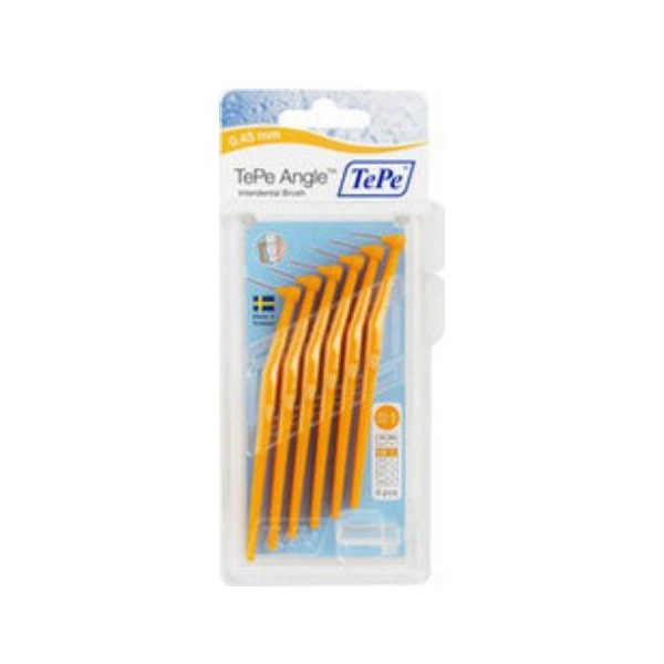TePe Angle Orange 0.45mm Interdental Brush, 6 Brushes