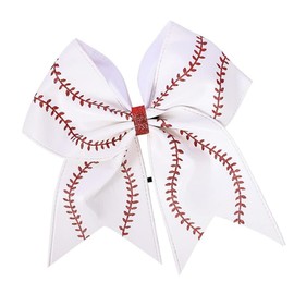Softball Hair Bows, Softball Baseball Hair Bows, Softball Hair Accessories for Teen Softball Baseball Competition Sports