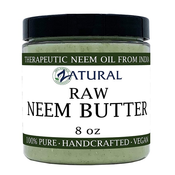 Organic Neem Butter-Coconut Oil, Neem Oil, Neem Leaf, Marula Oil, Kokum Butter, Rosemary (8 Ounce)