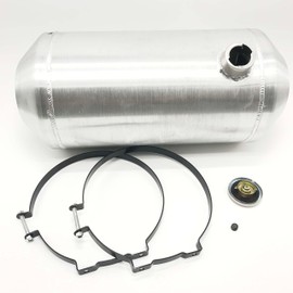 JSD 7 Gallon Aluminum Spun Fuel/Gas Tank 10" x 22" With Internal Baffle 1/4" NPT Outlet