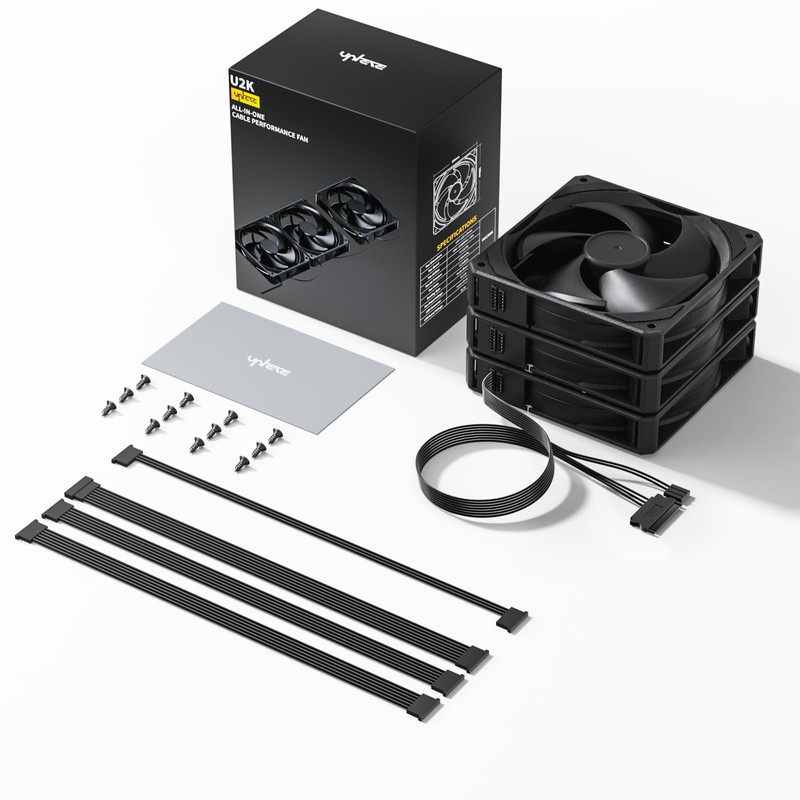 upHere U2K Case Fan 120mm Black PWM Silent Computer Cooling