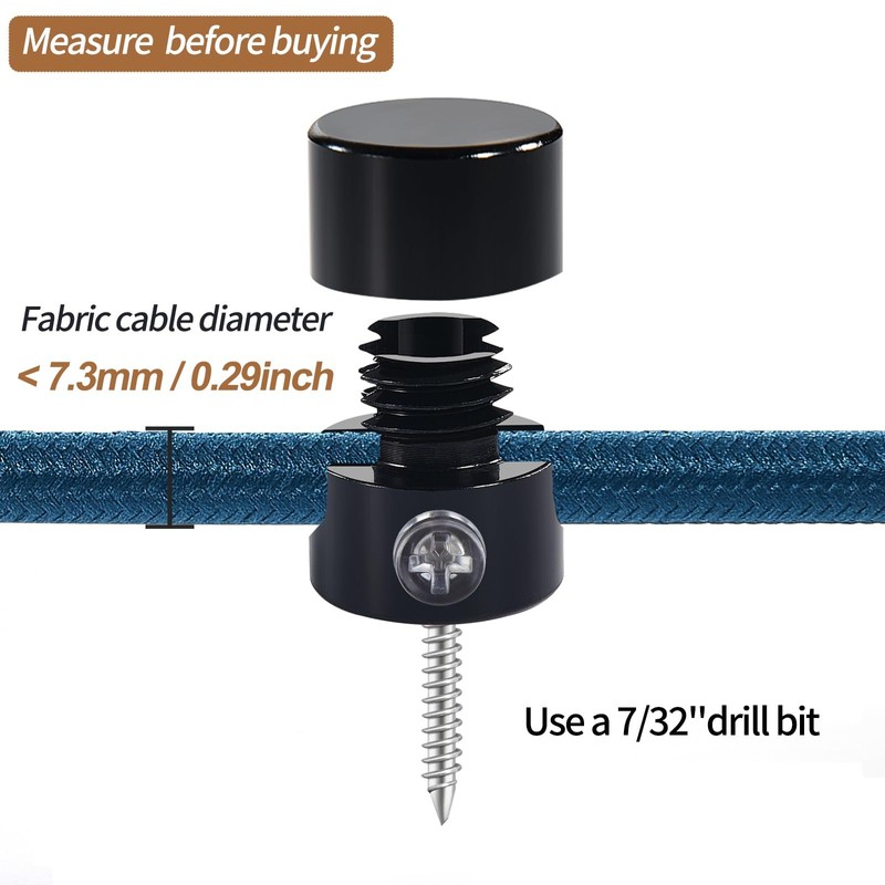 Adcssynd 6 Pack Upgrade Ceiling Hooks for Hanging Lights, Black