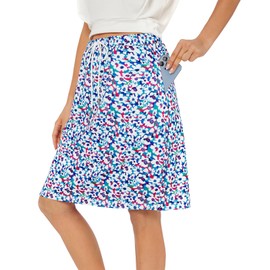 Skorts Skirts for Women Athletic Casual Knee Length Skorts for Woman Tennis Golf Skirt with Pockets Graffiti Floral XX-Large