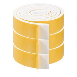 uxcell 1 Roll Foam Weather Stripping, 2" Wide X 3/8" Thick X 6.56 Ft Door Seal Strip Adhesive Foam Tape White Insulation Strip for Door Window