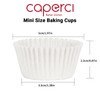 Caperci 500 Count Mini Cupcake Liners White Muffin Liners Greaseproof
