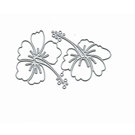2PCS Petal Hibiscus Collage Plant Metal Die Cuts,Spring Flower Petal Cutting Dies Cut Stencils DIY Scrapbooking Decorative Embossing Paper Scrapbooking Card Making
