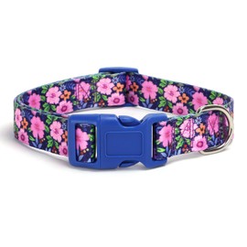 Moonpet Dog Collars for Puppy X-Small Small Medium Large Dogs - Unisex Cute Design Boys Girls Dog Pet Collar Soft Adjustable Bohemia Fancy Floral Dog Collars-Daisy-L