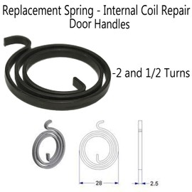 Universal Hardware Door Handle Springs 2.5 Turns Replacement Coil 2.5mm Thickness 28mm Diameter Spring (Pack of 10)
