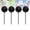 Kisangel 100Pcs Map Push Pins Black Map Tacks Plastic Round