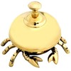 Vintage Antique Brass Crab Bell Hotel Counter Reception Bell Teacher
