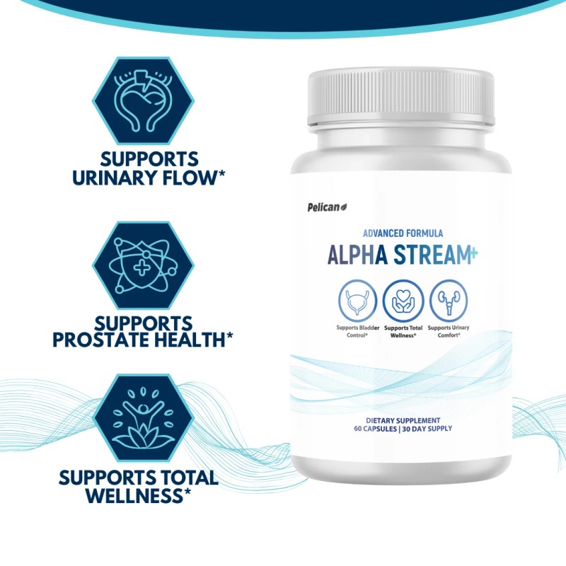 Pelican Vitamins Alpha Stream+ - Support Supplement for Men -