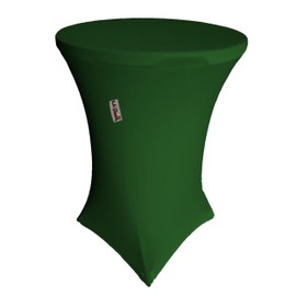 LA Linen Round Spandex Tablecloth 30" x 30" High, Green Emerald