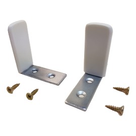 One Pair of Strong Galvanised Steel Toilet Seat Stabilisers, Buffers or Bumpers to Stop Slipping and Sliding of a Wobbly or Loose Toilet Seat.