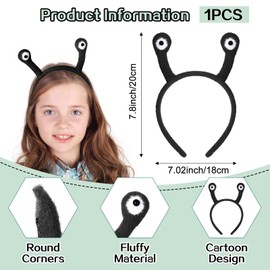 KFHENSOMR Face Wash Headband Cute Black Snail Spa Hair Bands Frog Eye Headband Fun Makeup Headbands Women Coral Fleece Elastic Headbands Creative Gift Hair Accessories for Washing Face Shower Skincare