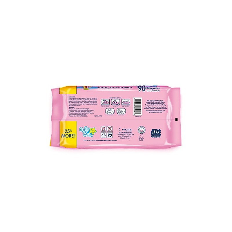 My Fair Baby Premium Baby Wipes, Pink, 10486-24