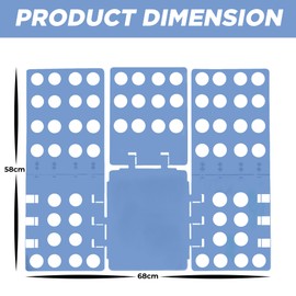 WedDecor T-Shirt Binder, Durable Plastic, Time Saver, Flexible, Flip and Fold Organiser, Adjustable Clothes Folder, Easy and Fast Speed, Laundry Folding Board for Adults and