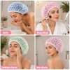 Janety Gorro de Baño Impermeable Reutilizable para Mujer, Set de