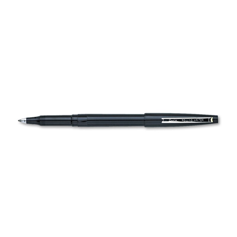 Pentel Rolling Writer Pen, 0.8 Millimeter Cushion Ball Tip, Black