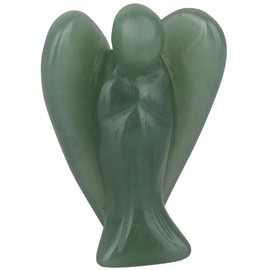 Nupuyai Angel Gemstone Guardian Angel Figurine Crystal Pocket Angel Healing Stone Talisman Lucky Charm Angel Statue Fengshui Decoration