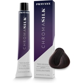 PRAVANA ChromaSilk Natural Tinte en Crema 4N Brown 90 ml, Tinte para Cabello Permanente, 100% Cobertura de Canas, Color Intenso y Vibrante, Aporta Brillo, Sedosidad y Color Duradero