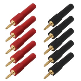 SG Store Banana Plug Adapter 2 mm / 0.08 Inch Male to 4 mm / 0.16 Inch Female Banana Plug Speaker Cable Connector for Amplifier HiFi Receiver Pack of 10