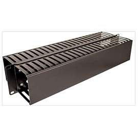 TeleDirect 2U Server Rack Wire Cable Management with Cover – Double Sided Finger Duct Rack Management Panel – Wire Duct Raceway Organize 19 Inch Rack (2pack)